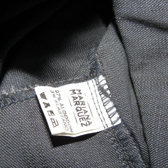 Mariana Marquez Women’s Gray Stretch Crop Pants M – Slim Ankle Trousers - Picture 7 of 8